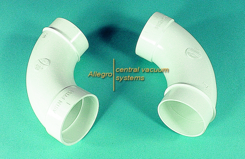 Electrolux Central Vacuum 2 inch PVC 90 degree Sweep Spigot Elbow