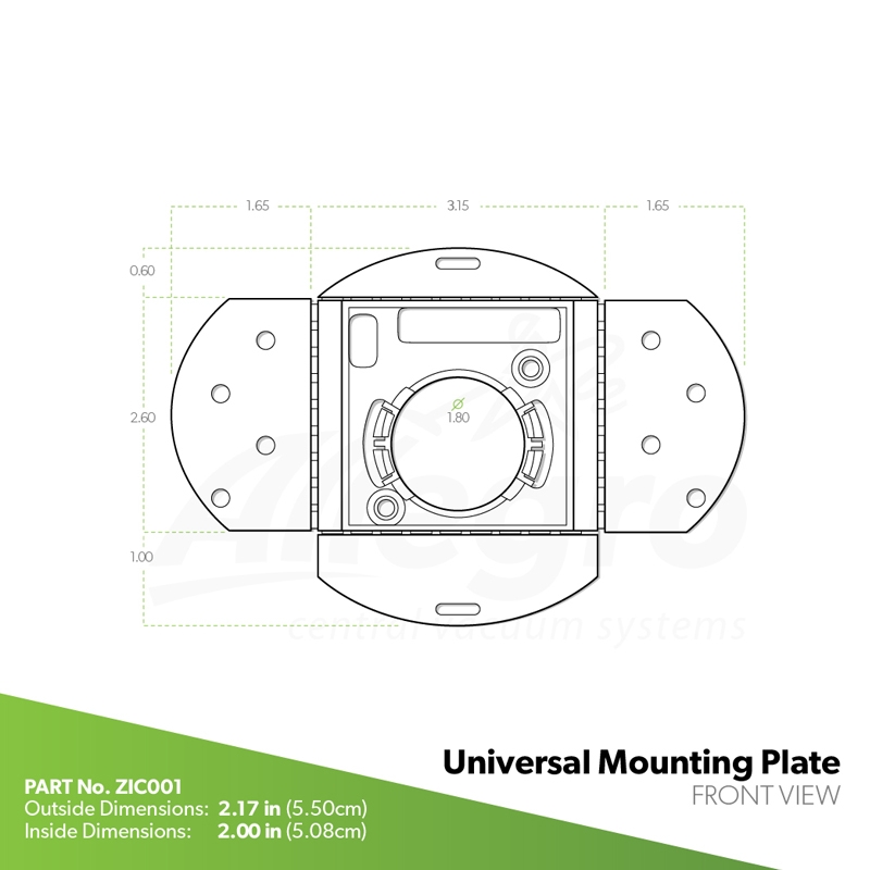 Allegro Central Vacuum Installation Mounting Plate ZIC001