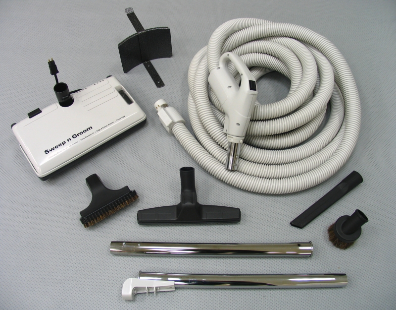 Beam Central Vacuum Deluxe 30 FT Hose and Powerhead Cleaning Attachment Set
