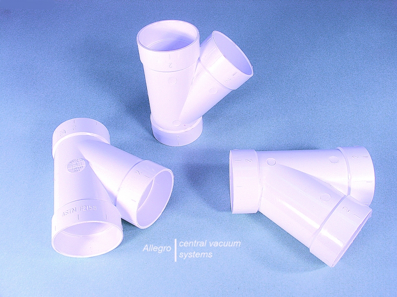 Electrolux Central Vacuum 2 inch PVC 45 degree Tee Y Elbow