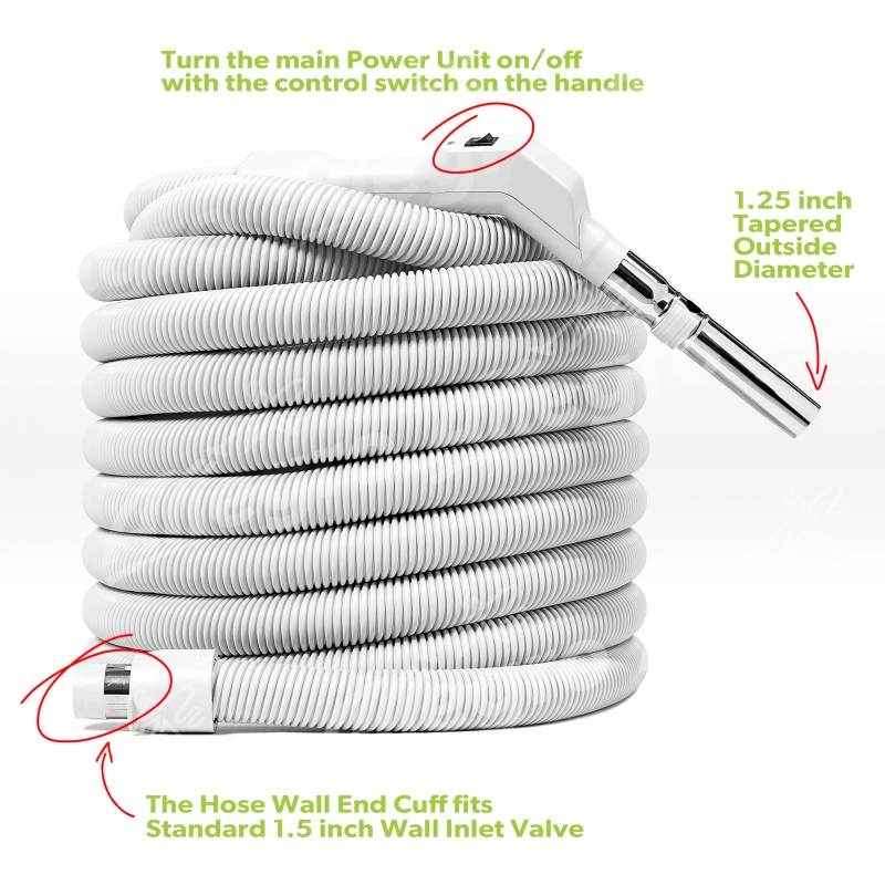 Allegro Central Vacuum Hardwood Floor 30' Hose Attachment Set