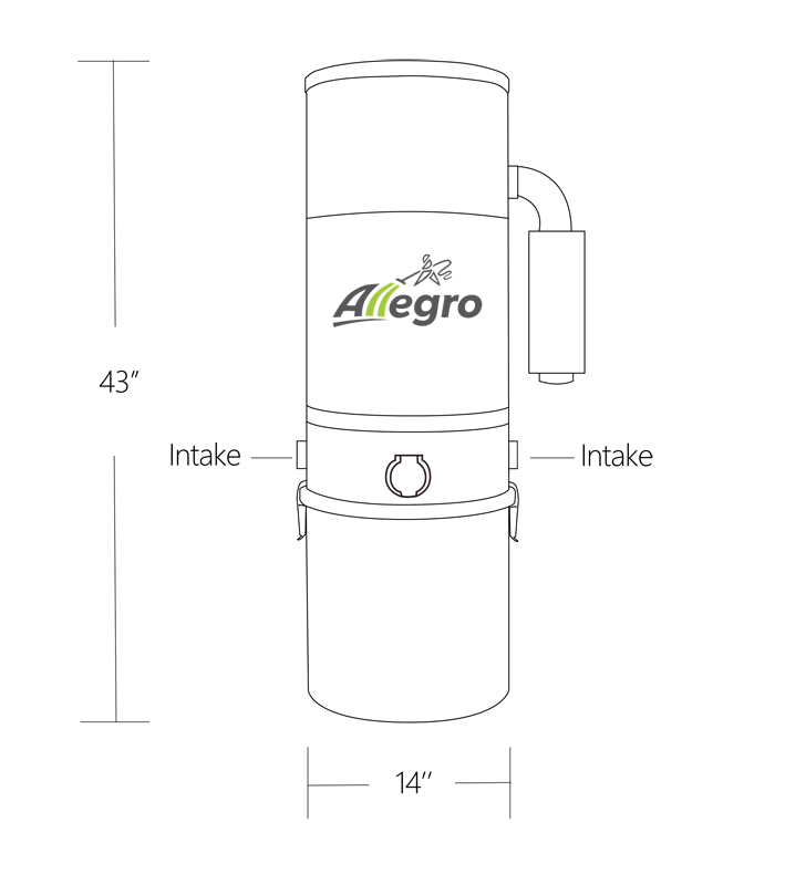 Allegro MU7000 Zenith Central Vacuum System Diagram